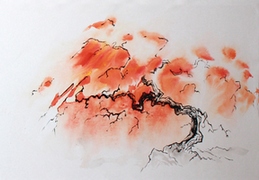 Chinese painting, feng shui, Guo Hua painting, Japanese painting, sumi-e painting, wu-xing, Сhinese traditional painting