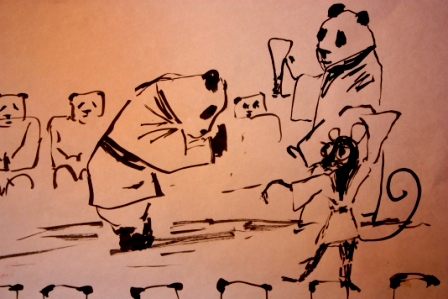 панды, китайская живопись, живопись у-син, у-син, кунфу нанда