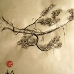 ветка сосны, го-хуа, китайская живопись, Го Хуа, сосна