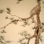 Елена Касьяненко, китайская живопись, живопись у-син, настенная роспись, интерьер в китайском стиле, 4 благородных, бамбук, цветущая слива, сосна, хризантема, орхидея