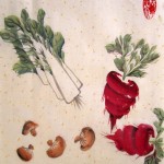 китайская живопись, овощи, го-хуа, гохуа, мастер-класс, работы учеников