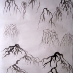 Елена Касьяненко, китайская живопись, горы-воды, сосны, деревья, горы, обучение китайской живописи, пейзажи