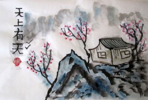 Елена Касьяненко, гохуа, китайская живопись, пейзажи, горы-воды, Школа живописи У-Син, обучение рисованию