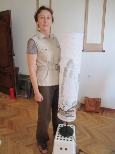 Елена Касьяненко, мастер-класс, роспись бумажного светильника, обучение рисованию, китайская живопись