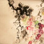 Елена Касьяненко, обучение рисованию, китайская живопись, гохуа, цветы и птицы, виноград, обучение китайской живописи