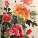 китайская живопись, обучение рисованию, работы учеников, гохуа