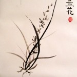 китайская живопись, обучение рисованию, работы учеников, гохуа