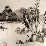 китайский пейзаж, гохуа, китайская живопись, горы-воды, обучение рисованию, работы учеников